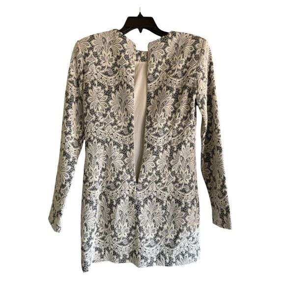 Plein Sud Brocade Mini Dress NWT FR42 US10 Black Gray White Made in Italy - Picture 3 of 13